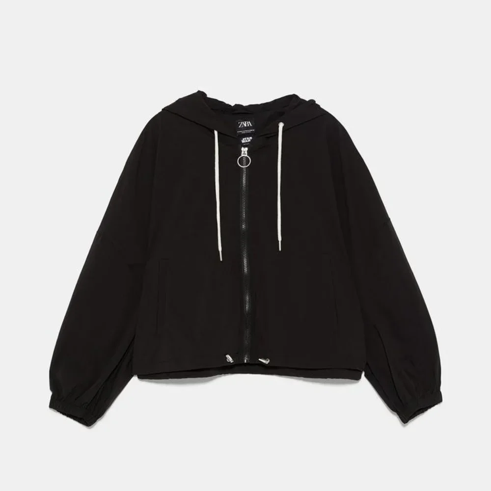 NWOT Zara Star Wars Windbreaker Rain Jacket in Black Size S-M - Picture 3 of 7